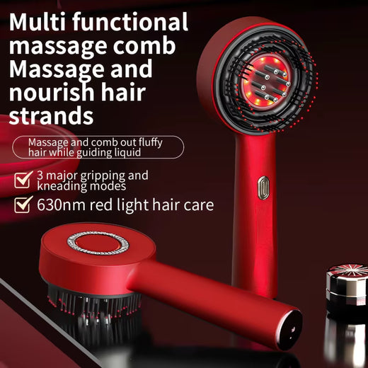 Hair renewal device red light therapy comb in use