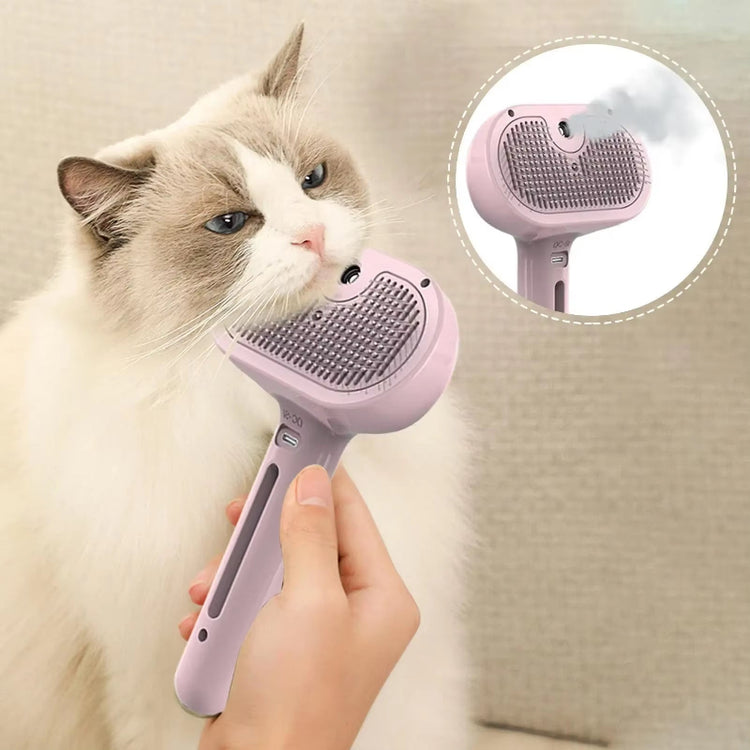 3-in-1 grooming brush in white color