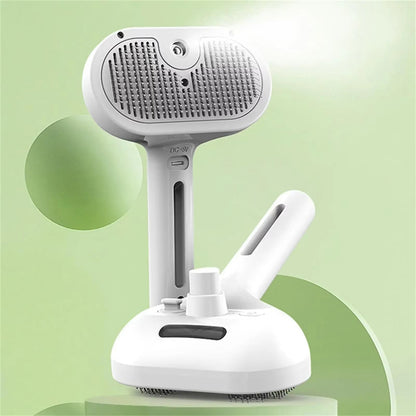 3-in-1 pet grooming brush in light green