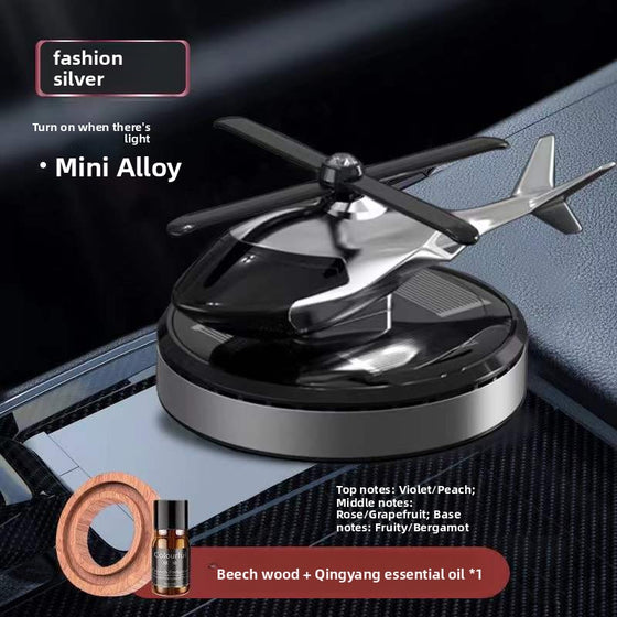 Solar Powered Rotating Helicopter Car Ornament