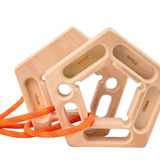 Wooden climbing frame