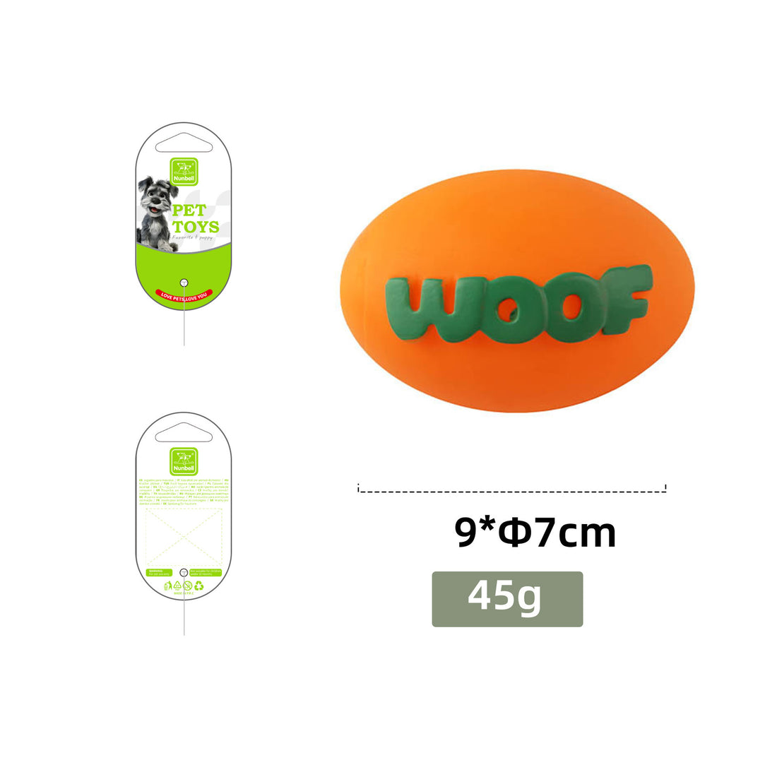 Durable WOOF Epoxy Pet Chew Toy