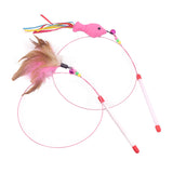 Pet wire feather bell cat toy