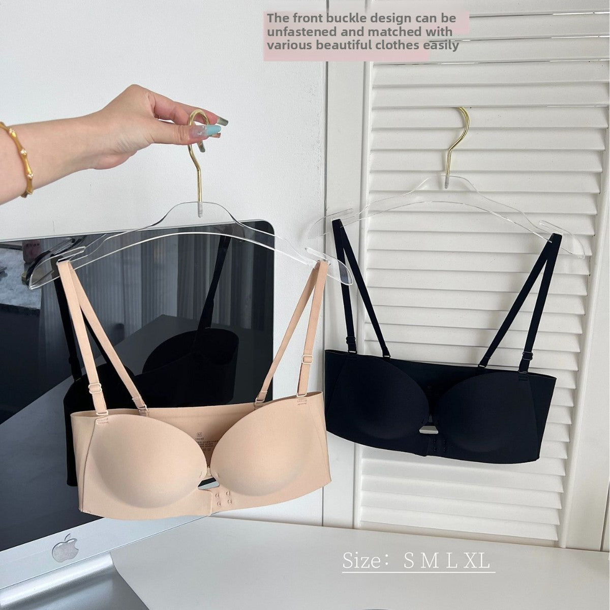 Front Clasp Strapless Push-Up Bra