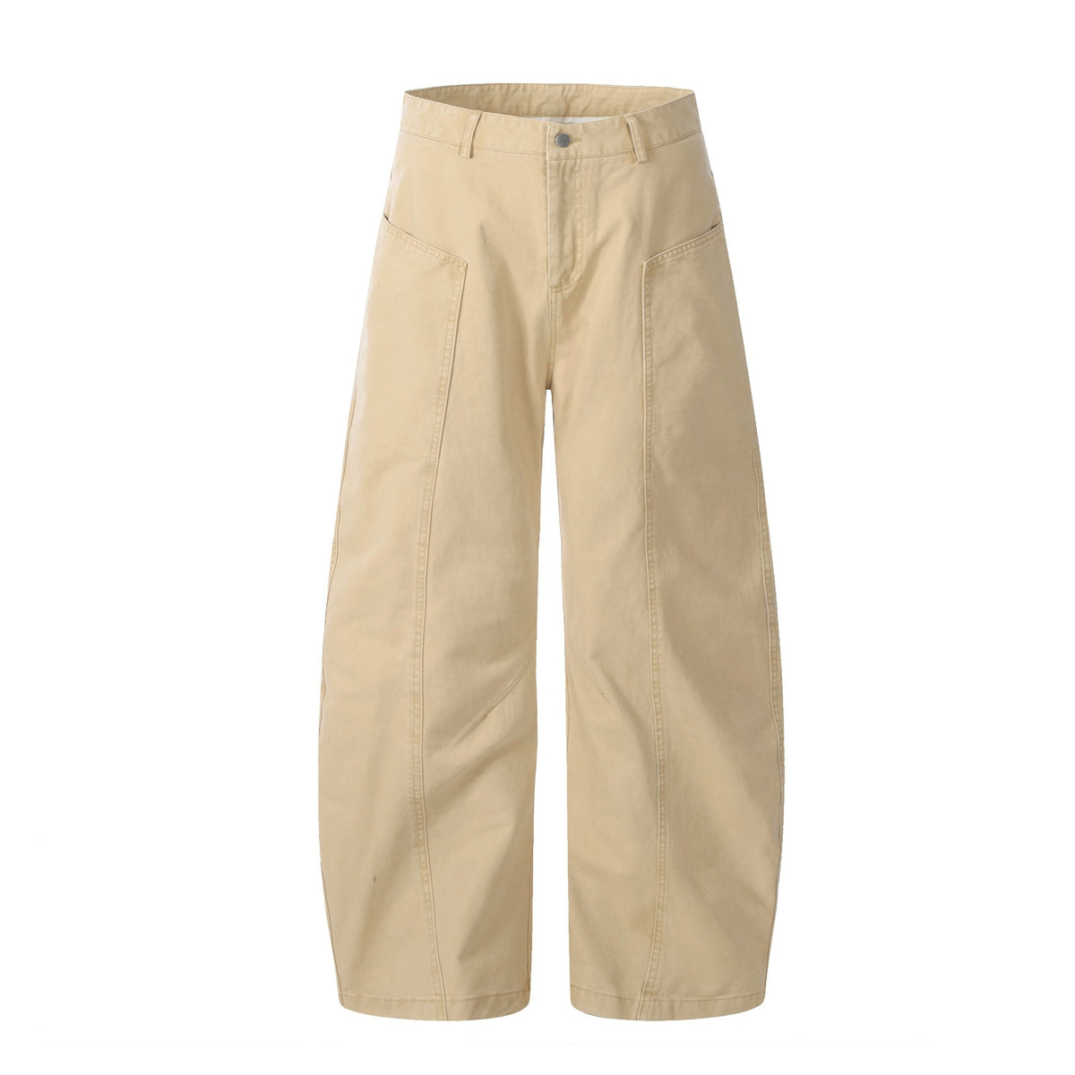Deconstructed Wide-Leg Cotton Casual Pants Clothing & Accessories product image 7