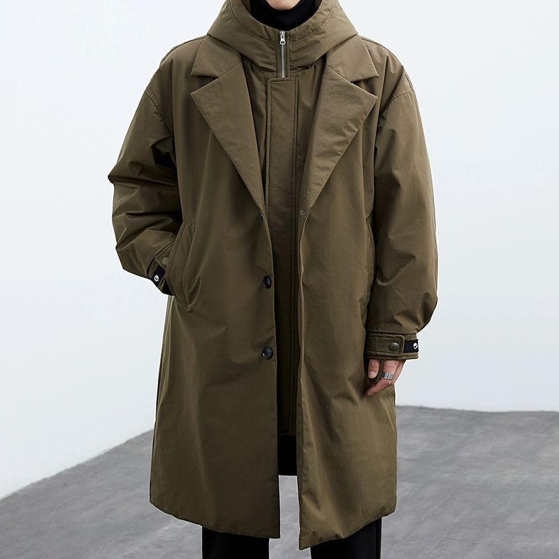 Mens Hooded Trench Coat