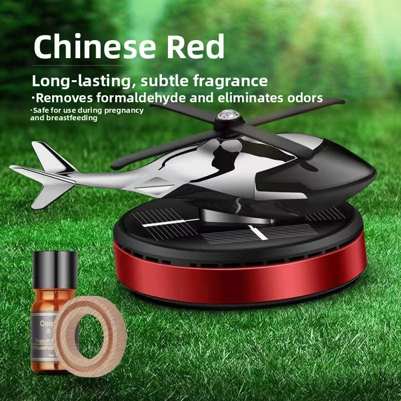 Solar Powered Rotating Helicopter Car Ornament