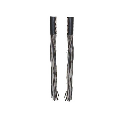 Unik Leather Motorcycle Throttle Cover - Black & Silver