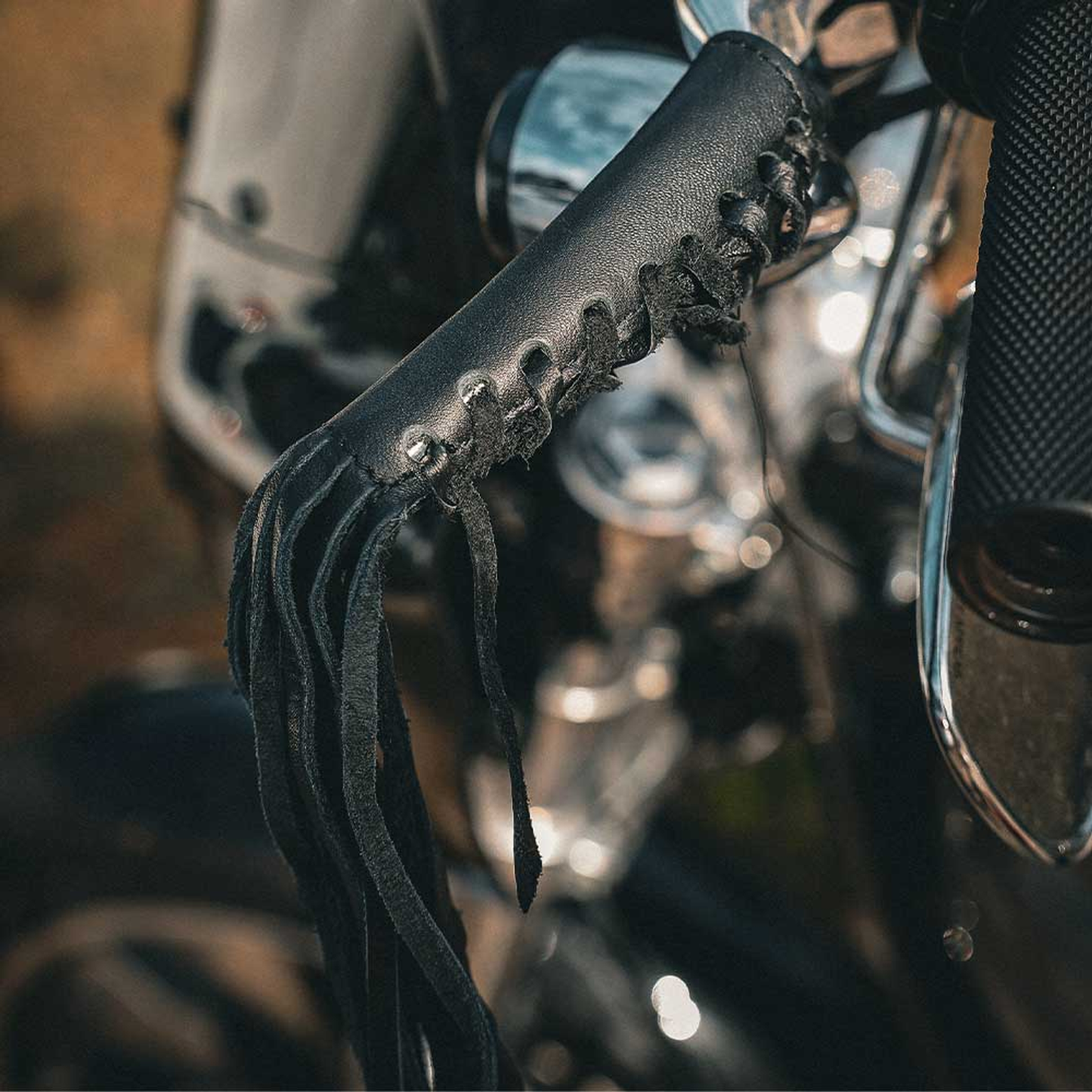 Unik Leather Motorcycle Lever Cover - Black (Style 2026)