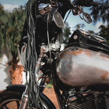 Unik Leather Motorcycle Lever Cover - Black (Style 2026)