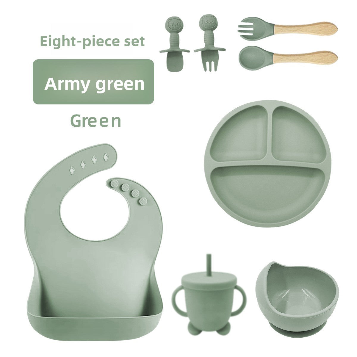 Baby Silicone Feeding Tableware Set