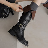 Vintage Chunky Heel Over The Knee Boots