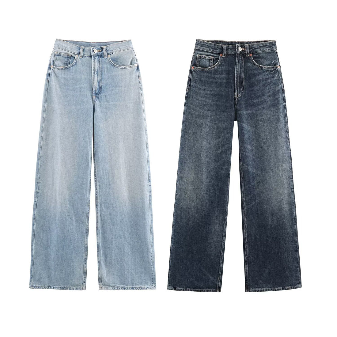 Women's high waist wide leg denim jeans, photo 5