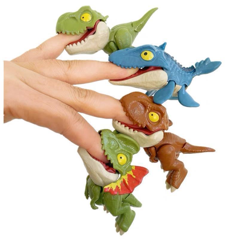 Finger-biting dinosaur and animal toy figure, additional photo 4