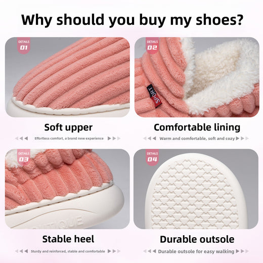 Womens Fleece-Lined Casual Cotton Boots