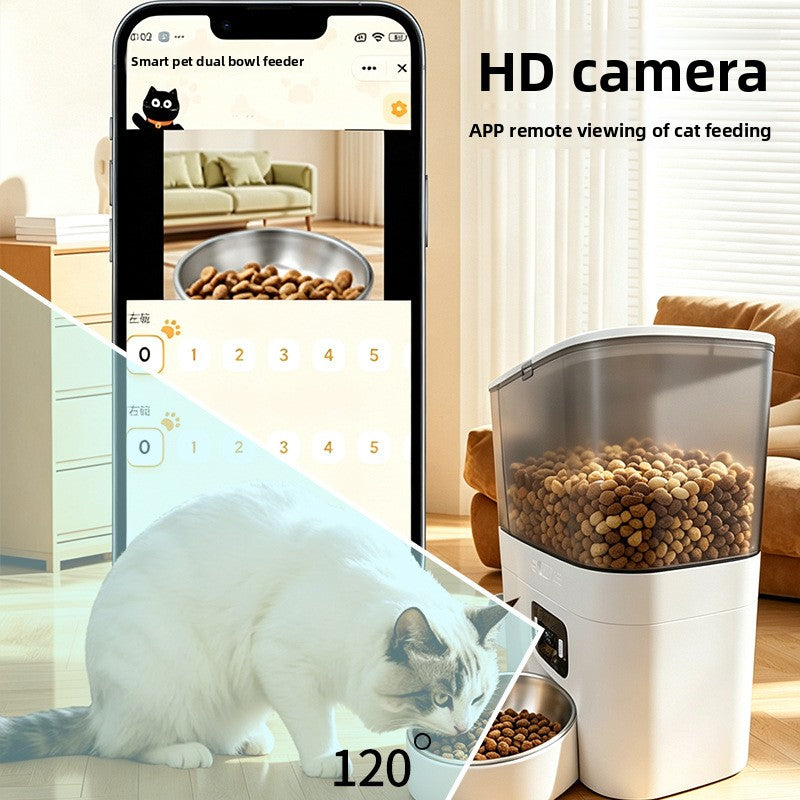 Cat feeding and water supply integrated feeding machine