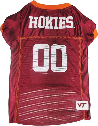 Virginia Tech pet jersey worn by dog, size Large