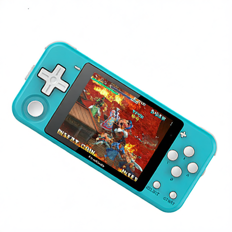 Portable game console in landscape mode