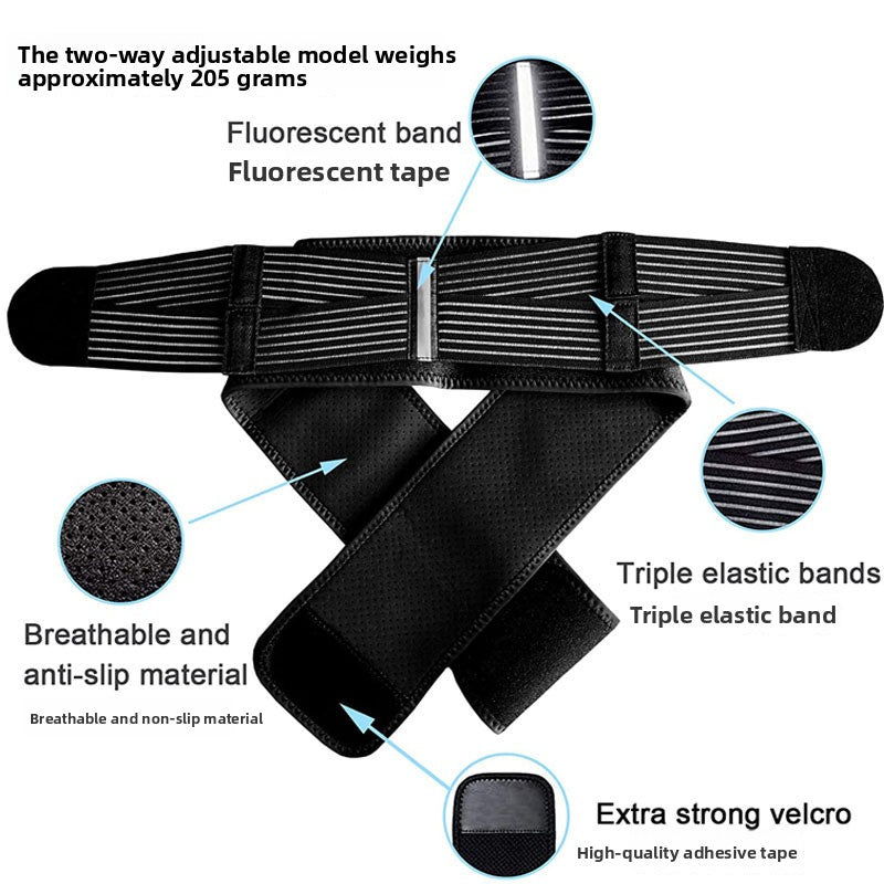 Pelvic belt with anterior tilt correction auxiliary belt