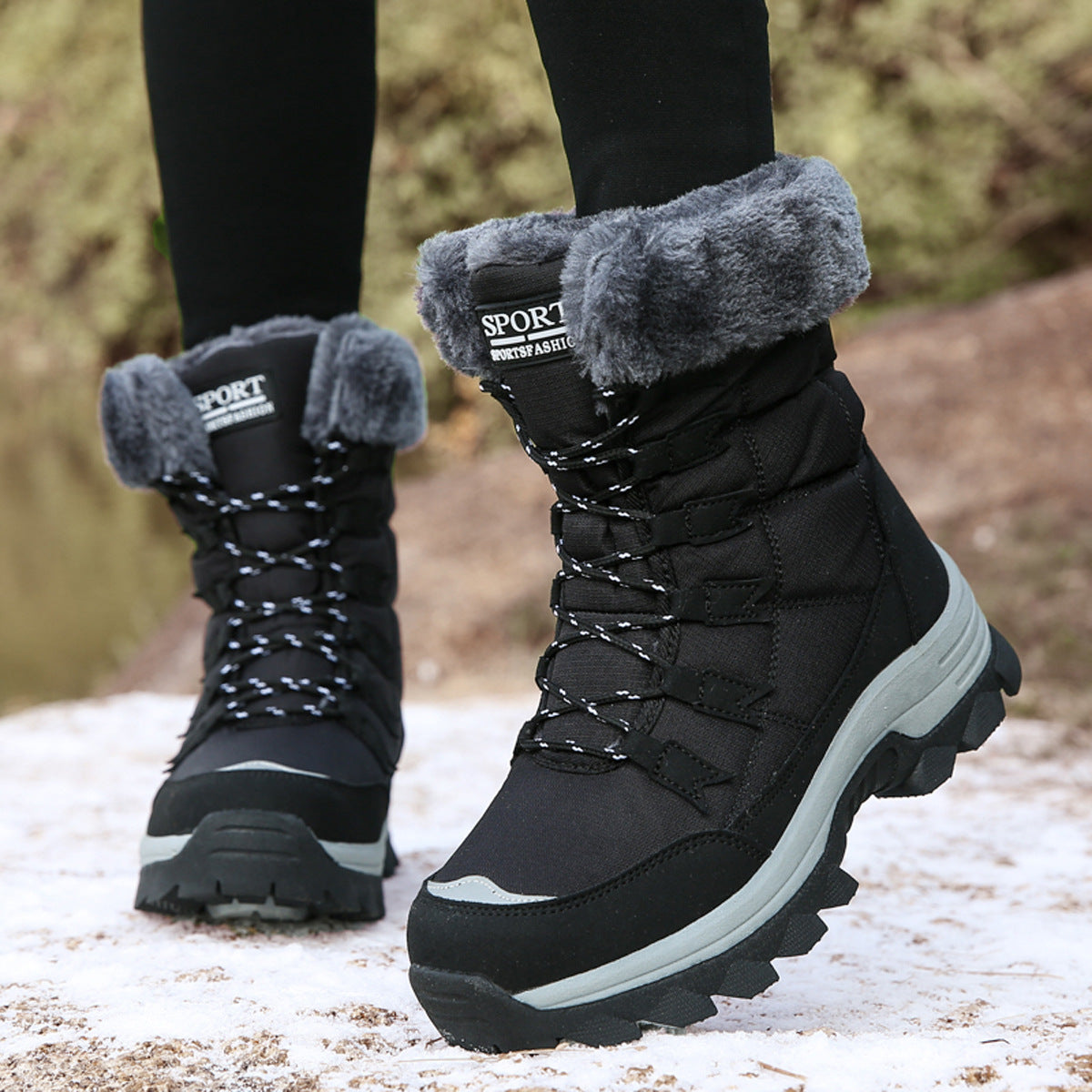 Fleece Lined Winter Snow Boots