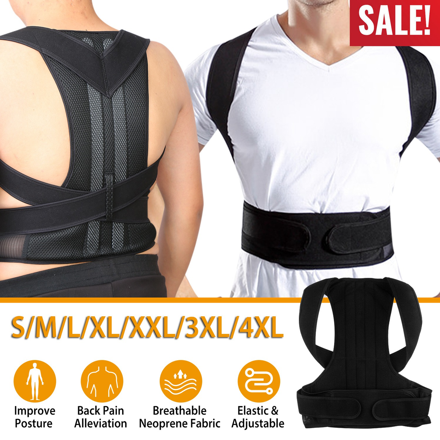 Unisex Back Posture Corrector Lumbar Support