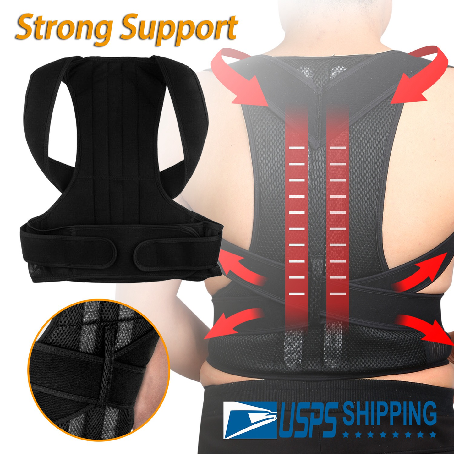 Unisex Back Posture Corrector Lumbar Support