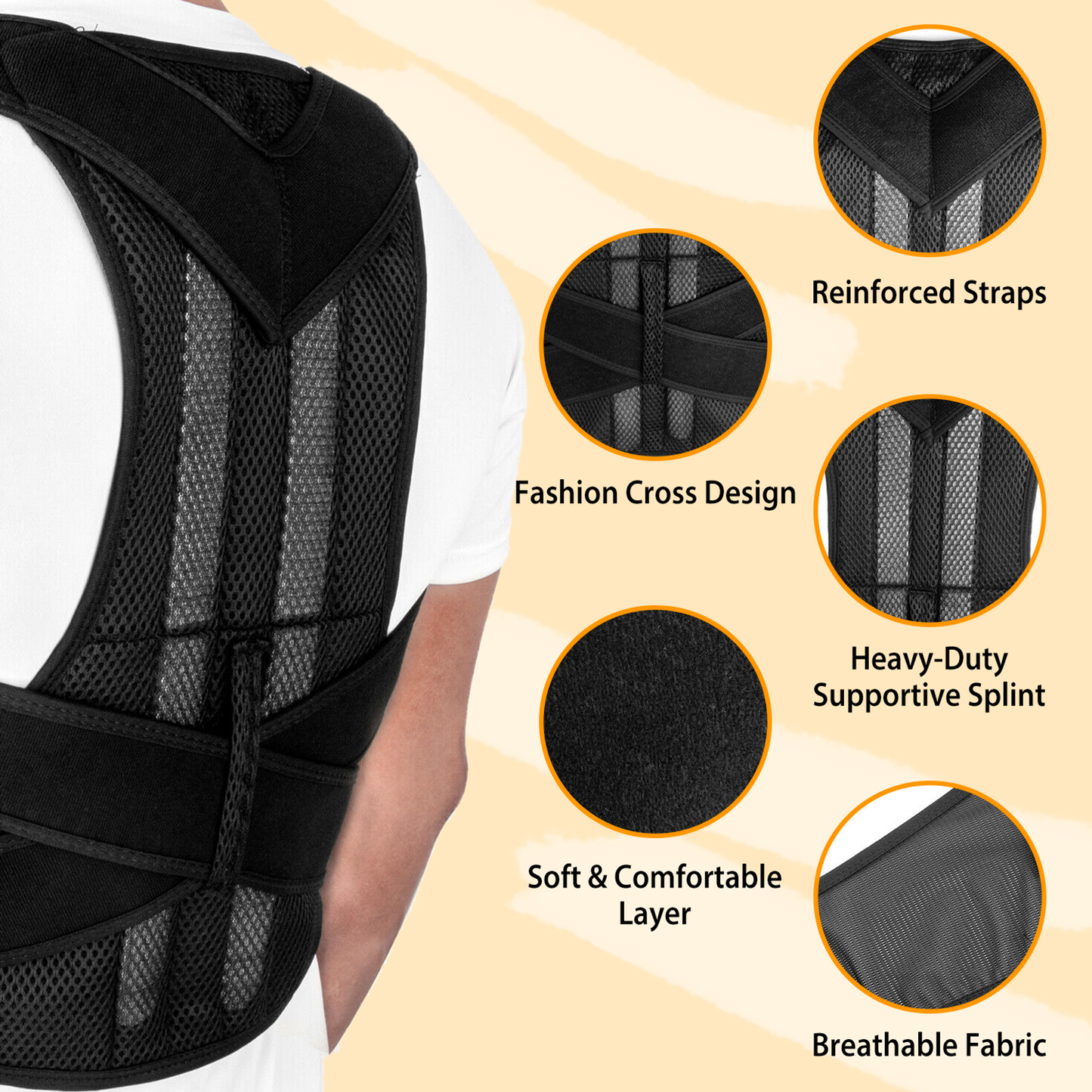 Unisex Back Posture Corrector Lumbar Support