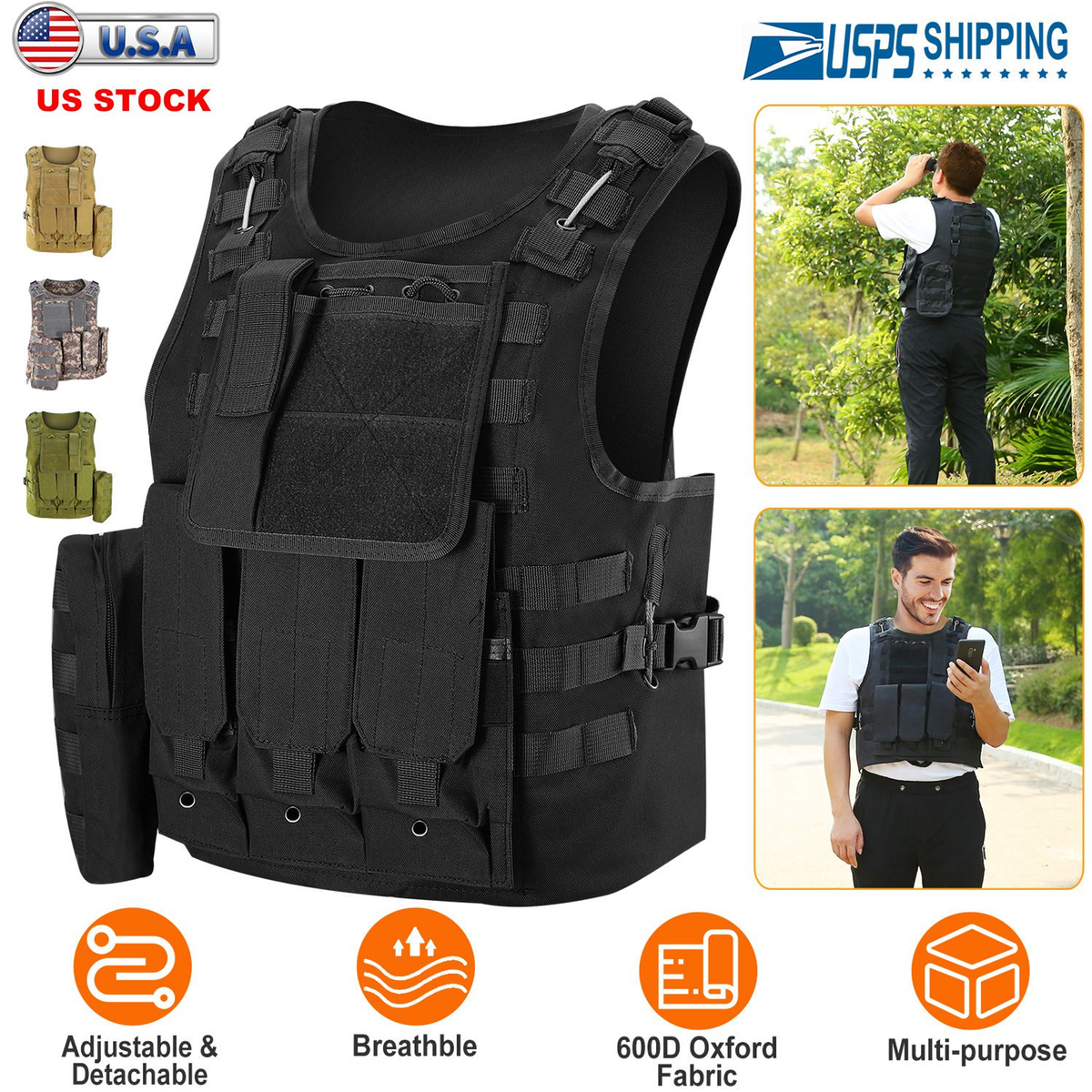 Adult Tactical Vest for Airsoft and Paintball