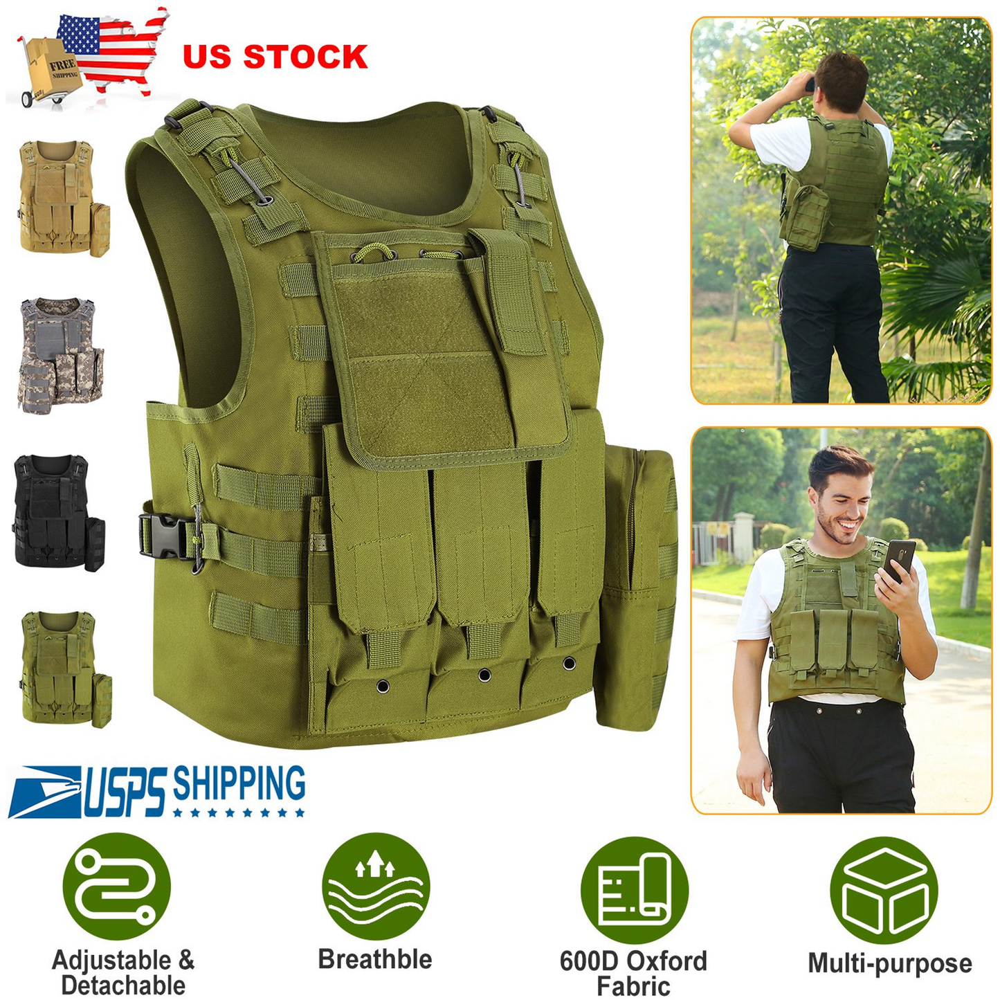 Adult Tactical Vest for Airsoft and Paintball