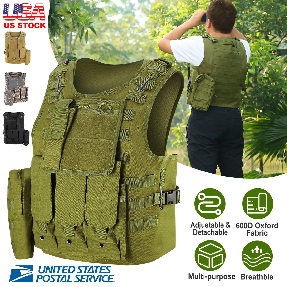 Adult Tactical Vest for Airsoft and Paintball