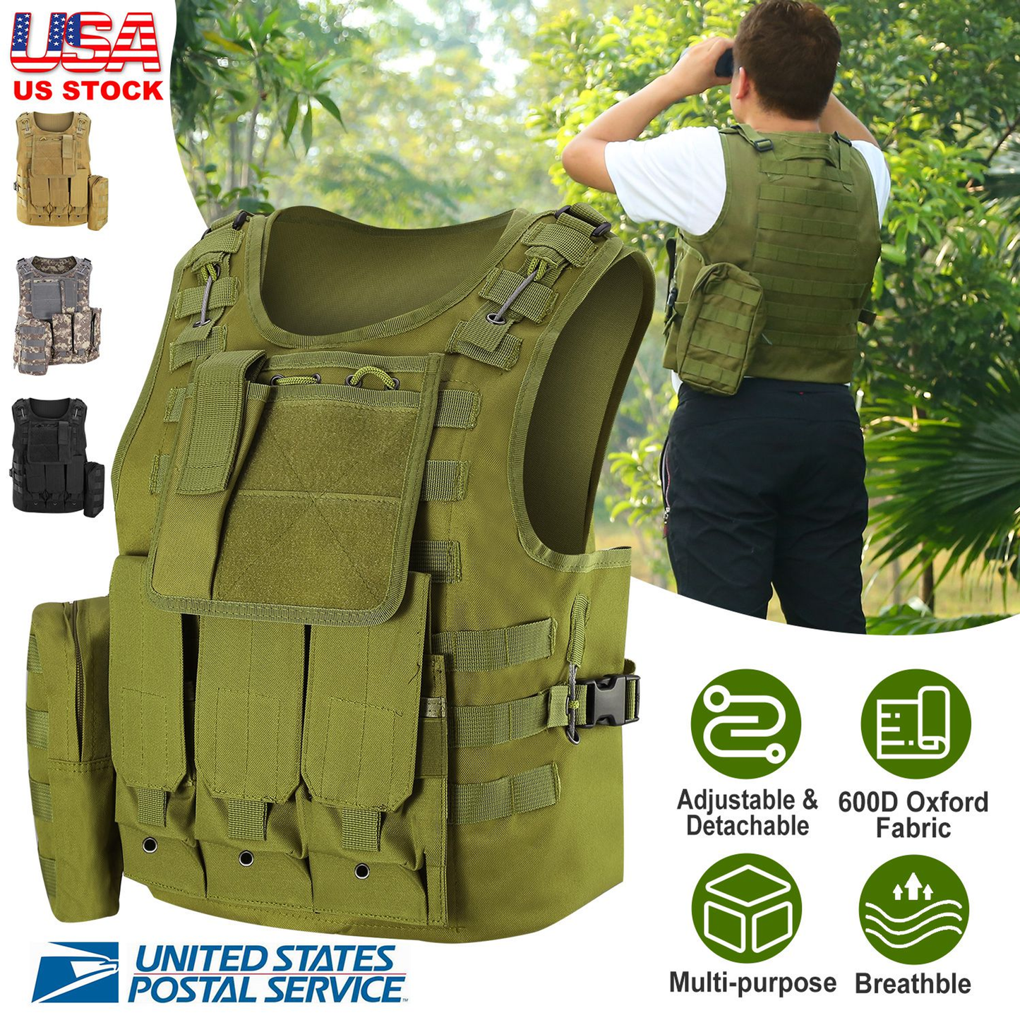 Adult Tactical Vest for Airsoft and Paintball