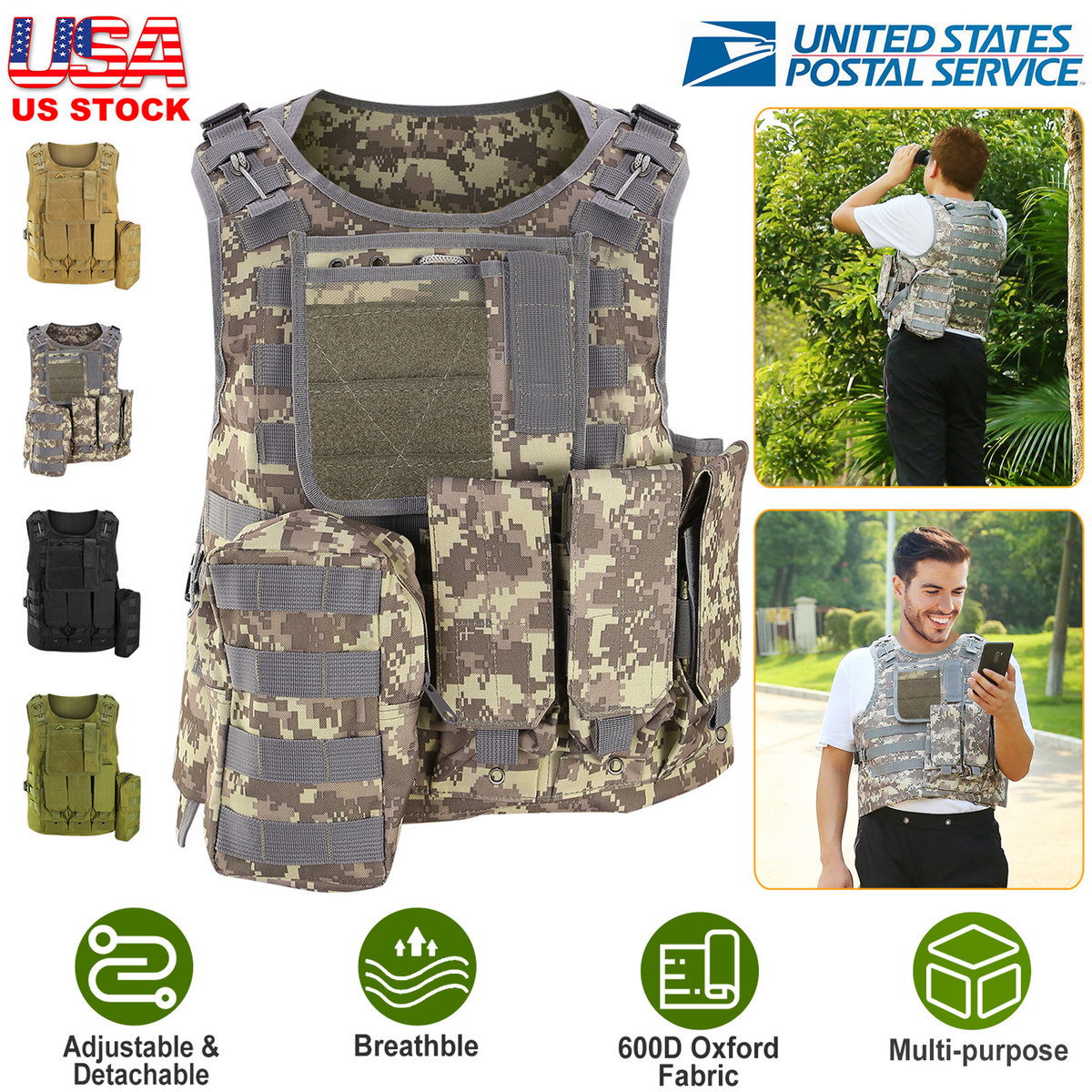 Adult Tactical Vest for Airsoft and Paintball