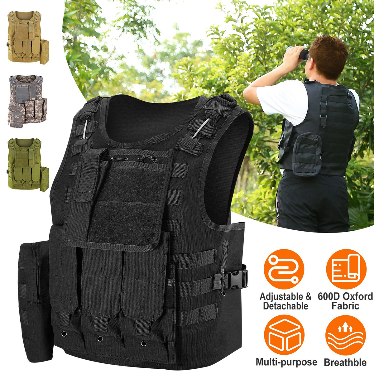 Adult Tactical Vest for Airsoft and Paintball