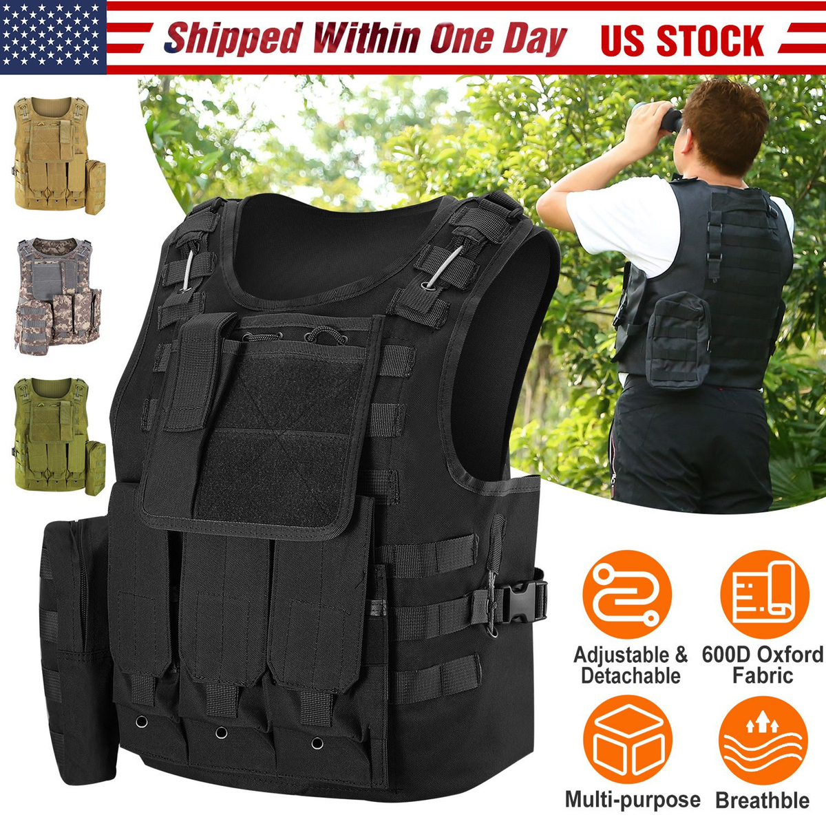 Adult Tactical Vest for Airsoft and Paintball