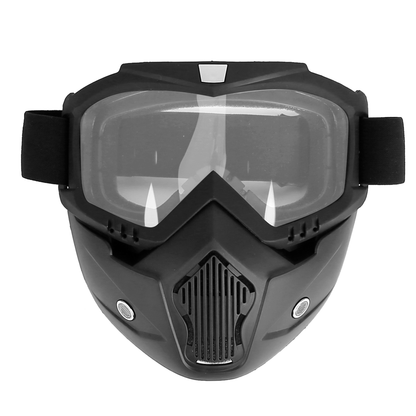 Motorcycle Goggles with Removable Face Mask Set