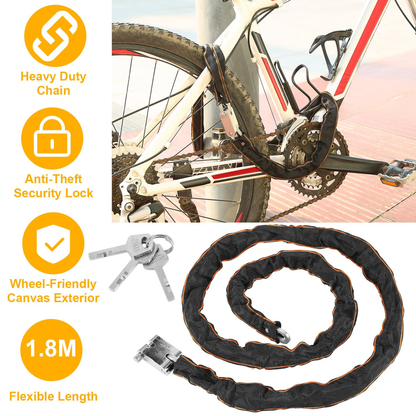 1.8M Heavy-Duty Bike Chain Lock
