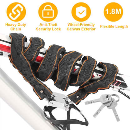 1.8M Heavy-Duty Bike Chain Lock