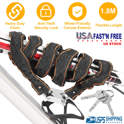 1.8M Heavy-Duty Bike Chain Lock