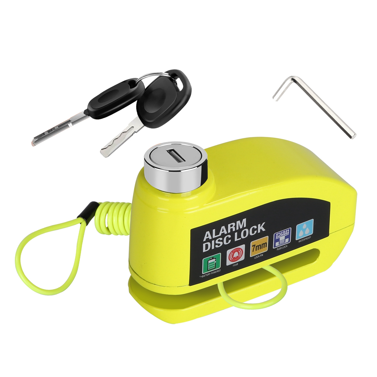 Motorcycle Disc Brake Lock with 110dB Alarm