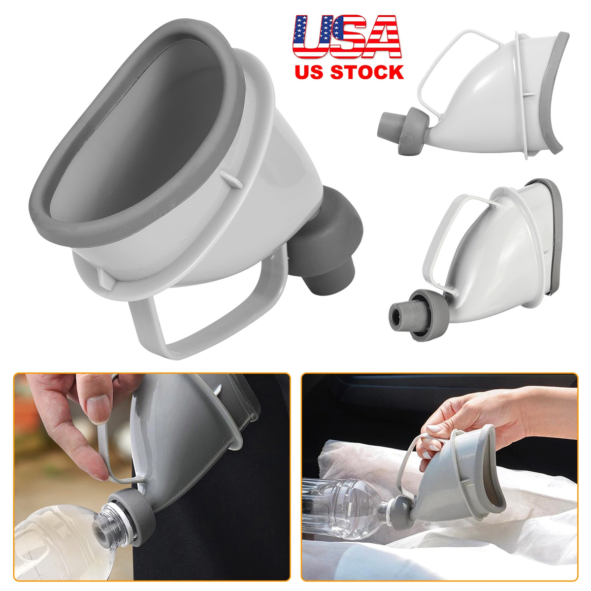 Portable Adult Emergency Urinal Funnel Device