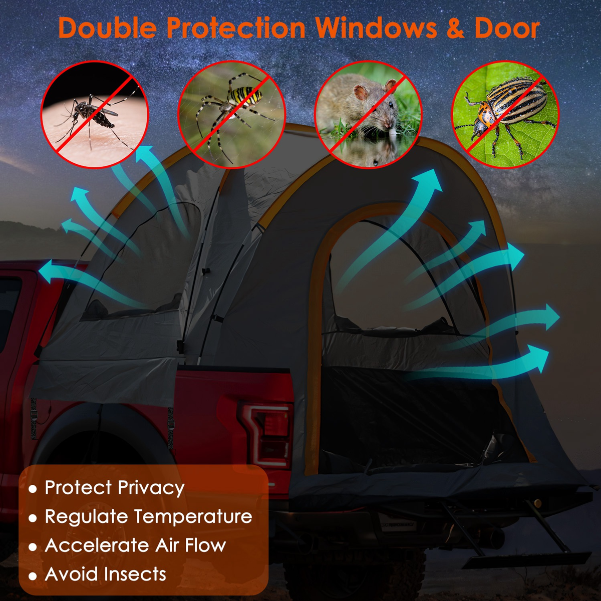 Waterproof Windproof Pickup Truck Bed Tent