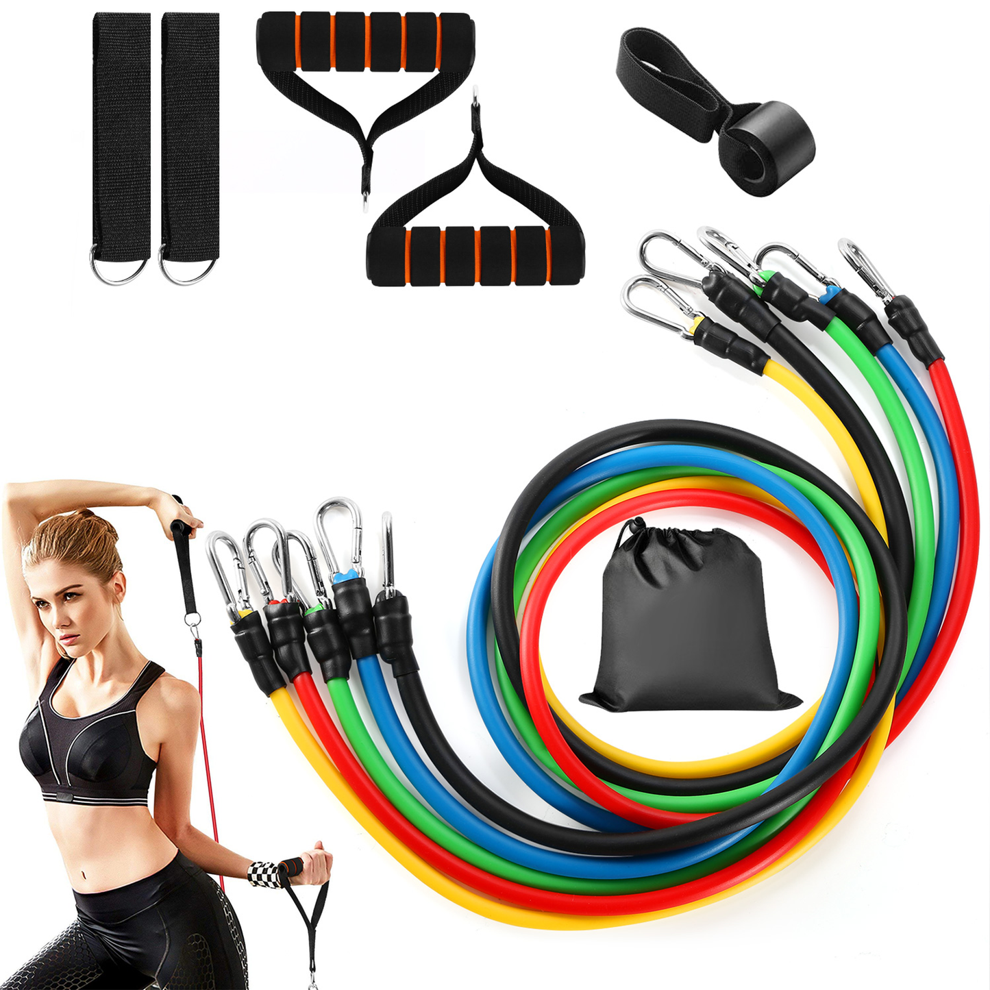 11-Piece Resistance Bands Workout Set