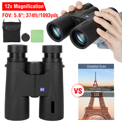 12x42 Binoculars with 374 ft Field of View