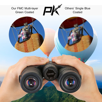 12x42 Binoculars with 374 ft Field of View