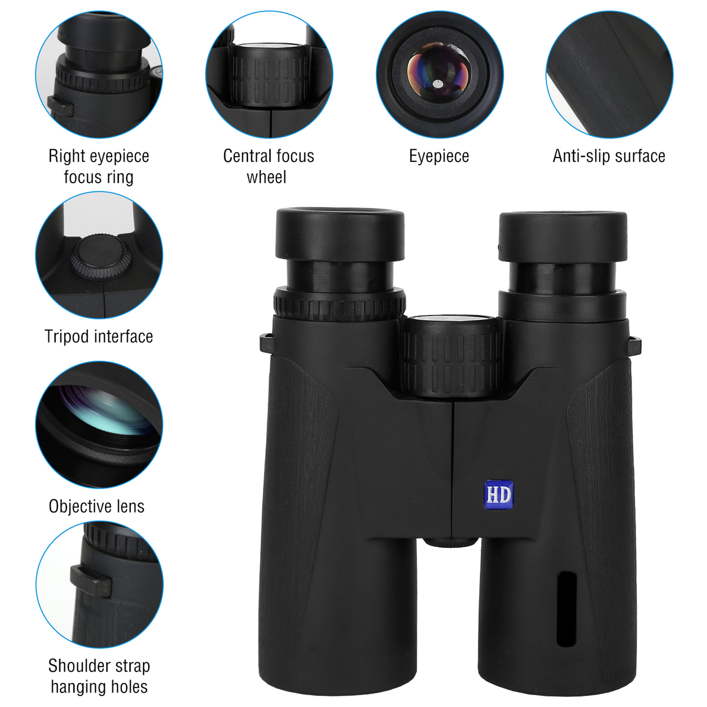 12x42 Binoculars with 374 ft Field of View