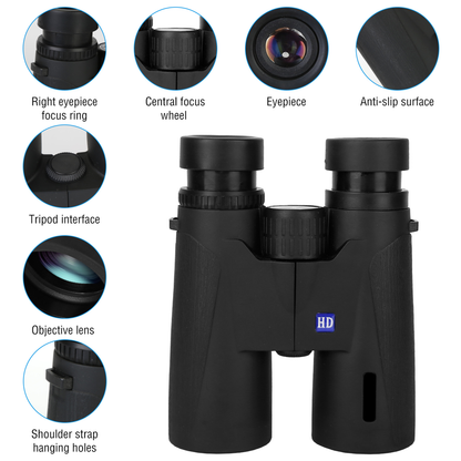 12x42 Binoculars with 374 ft Field of View
