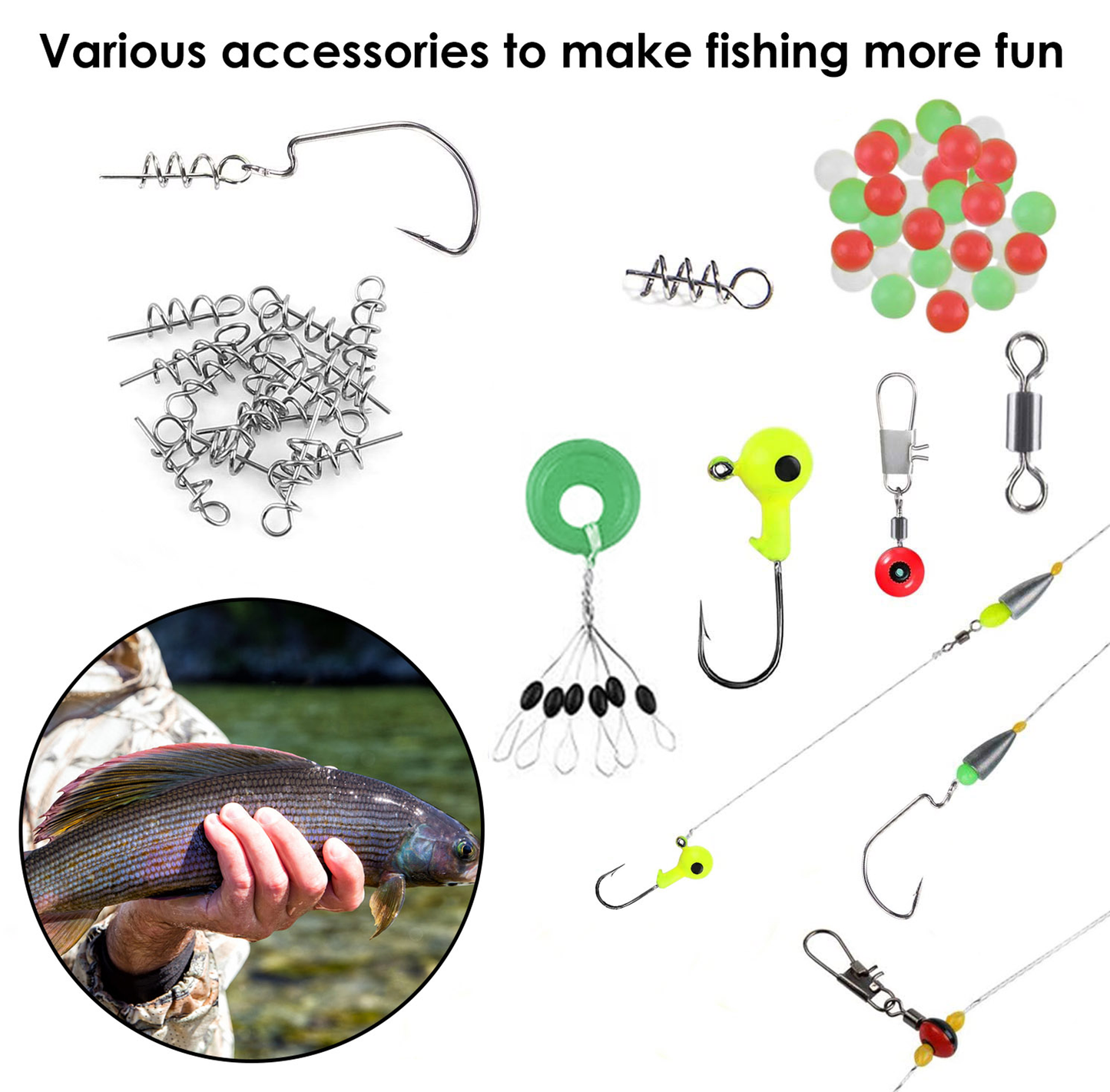 188-Piece Fishing Accessory Tackle Kit