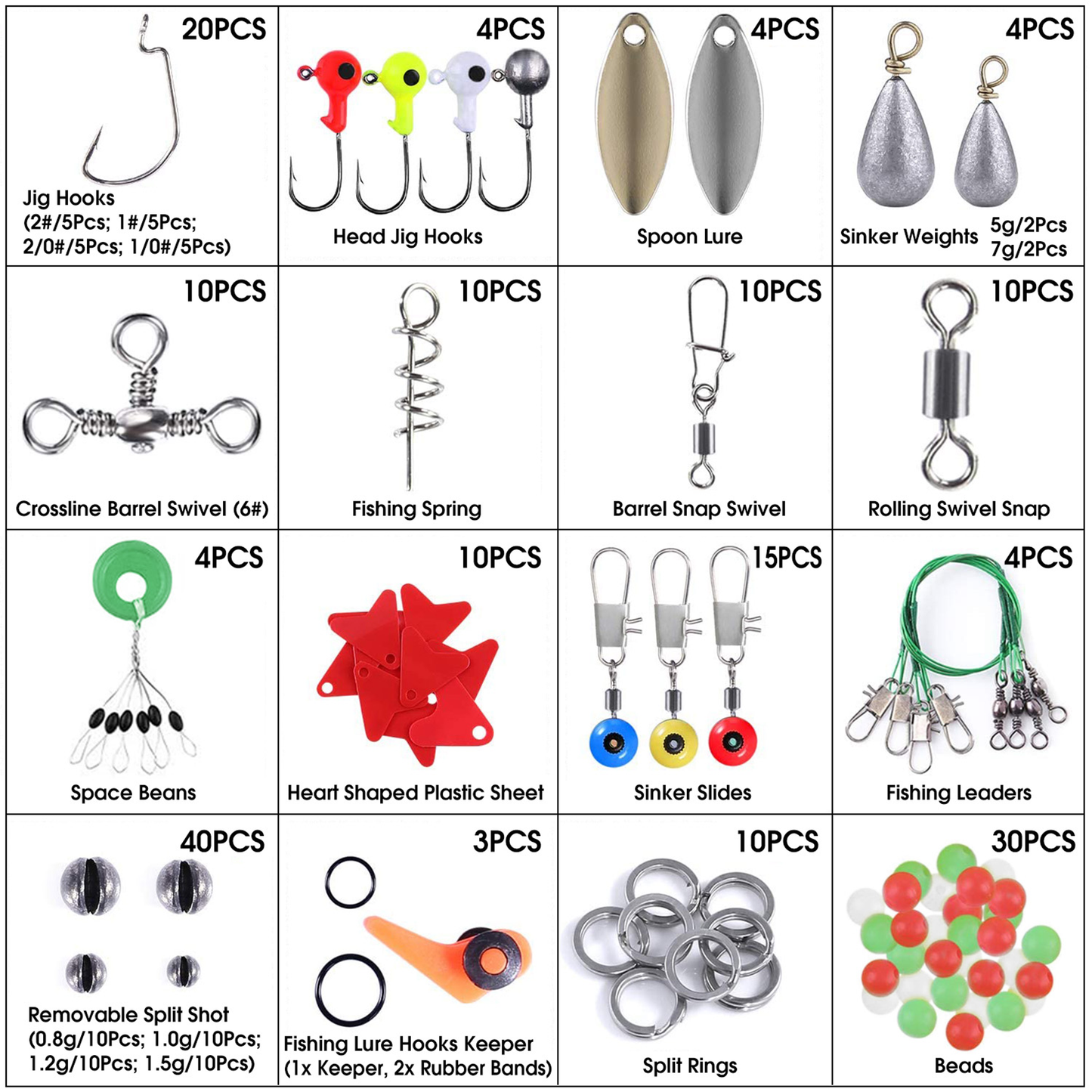 188-Piece Fishing Accessory Tackle Kit