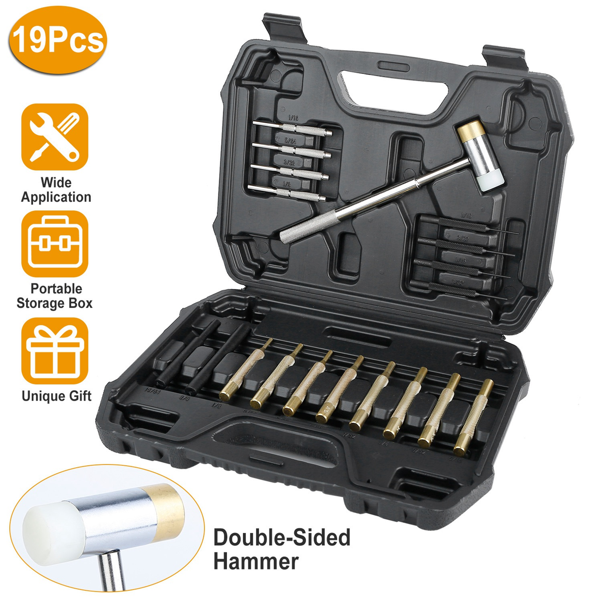 19-Piece Hammer and Punch Set