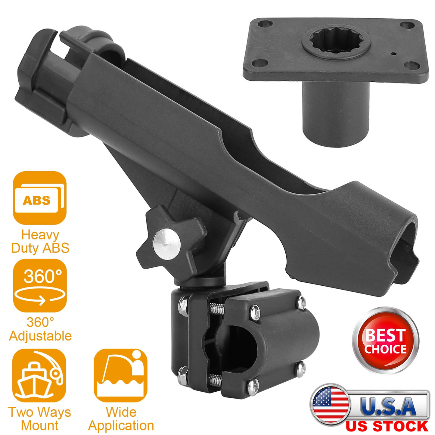 Boat Fishing Rod Holder 360-Degree ABS